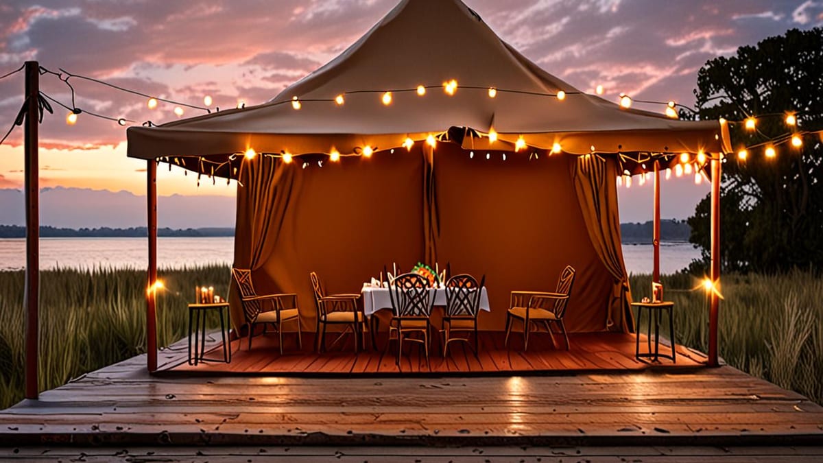 glamping site for a birthday trip