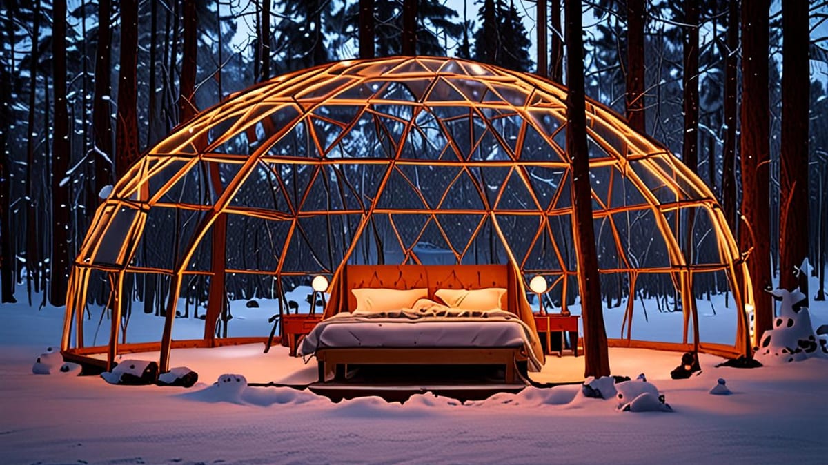glamping domes stay warm