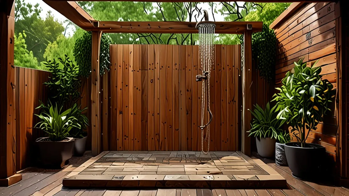 glamping bathroom and shower