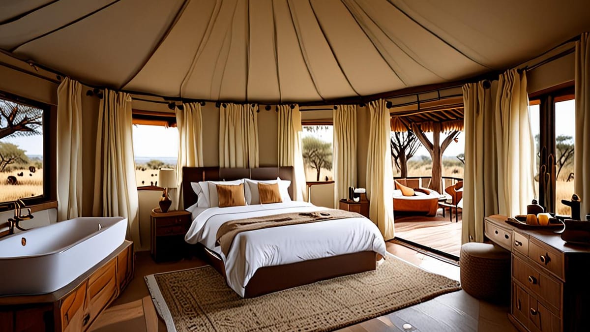 glamping bathroom and shower
