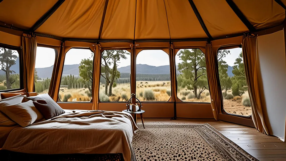 glamping in the rain