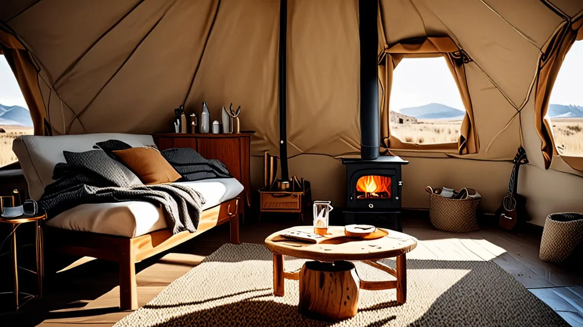 glamping in winter