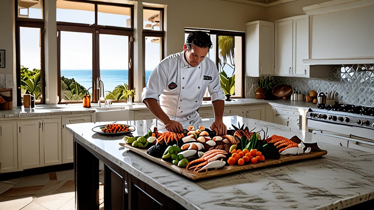 hiring a private chef at a villa