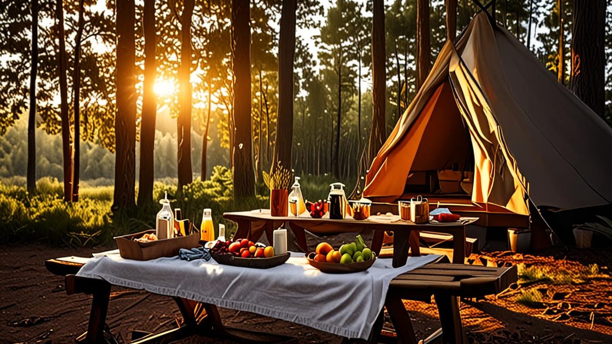 plan meals at a glamping site