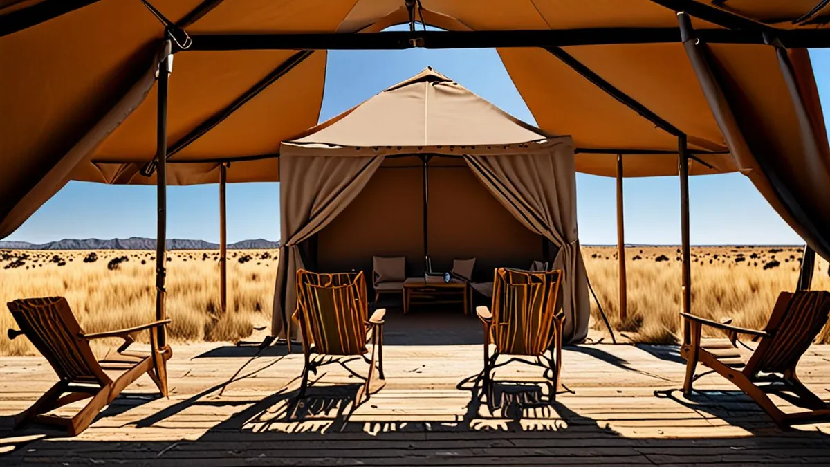 safari tents in summer