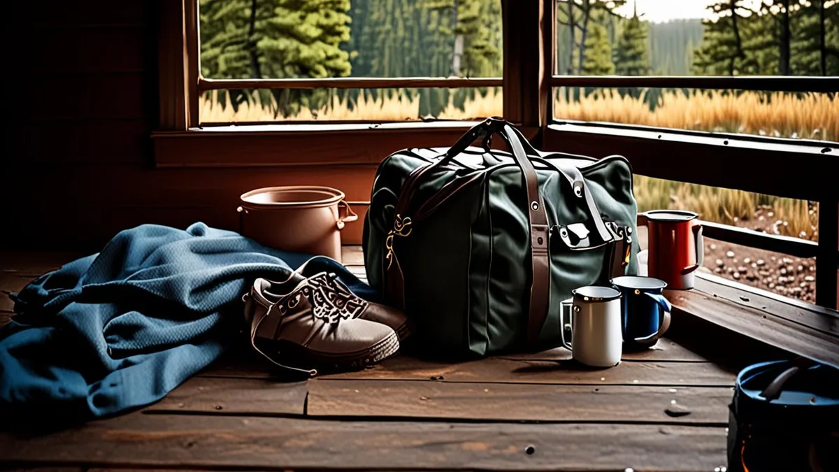glamping trip packing