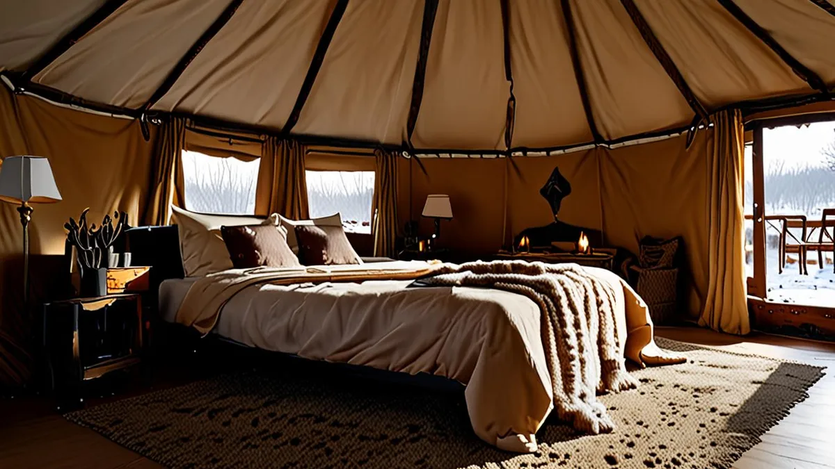 winter glamping