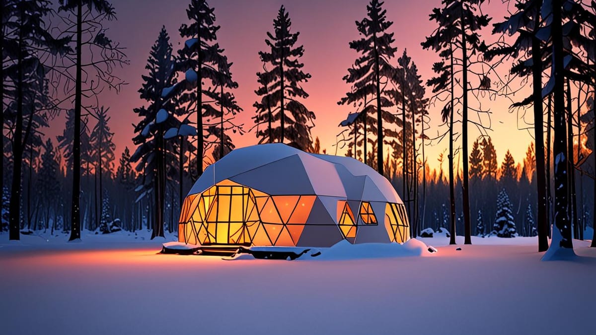 winter glamping